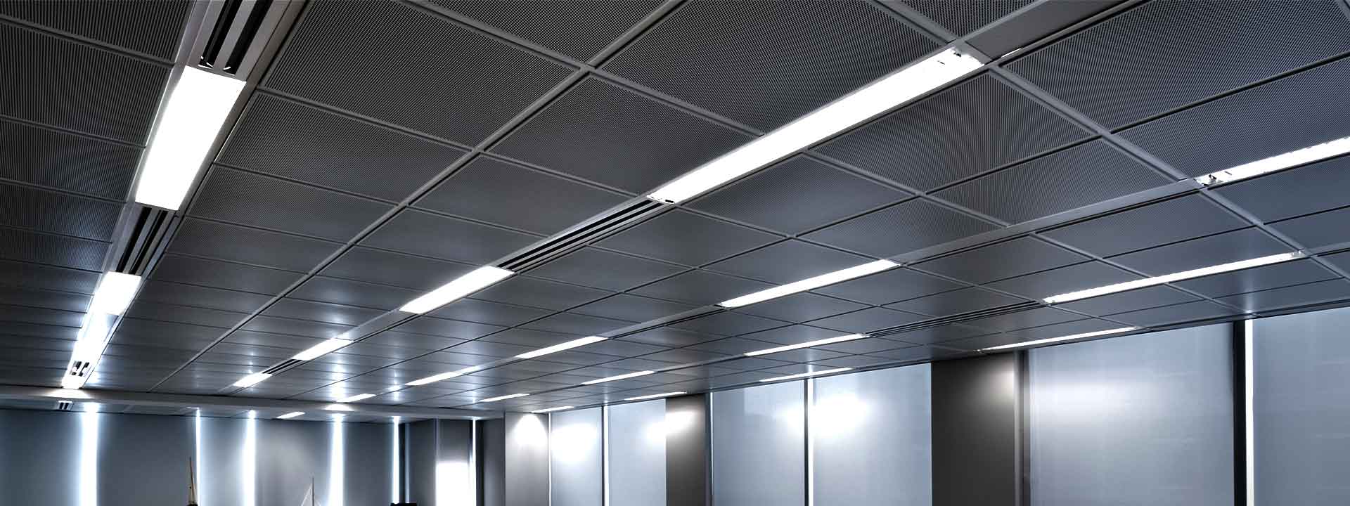 perforated black aluminum ceiling